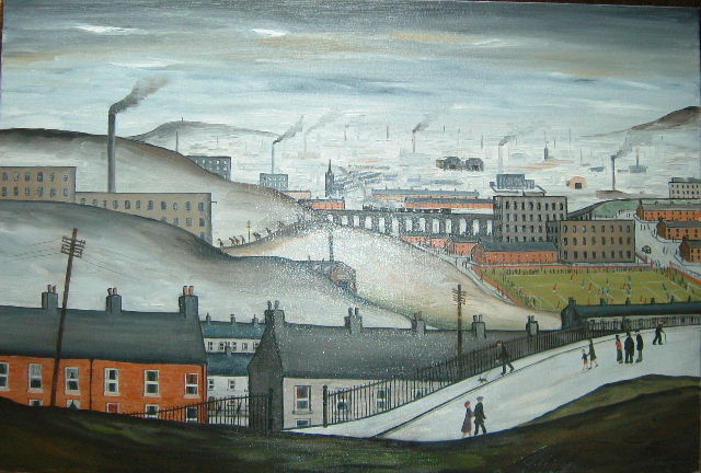 The Football Match (Canvas on Board)